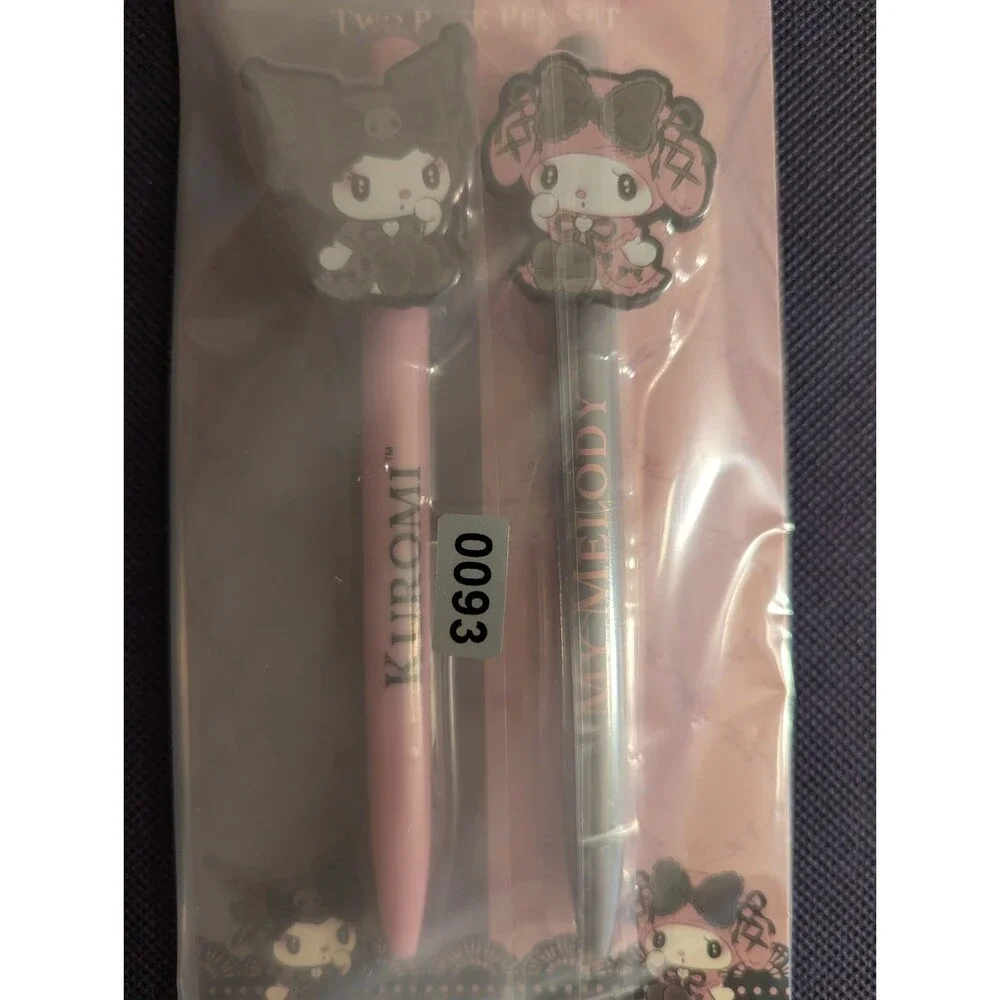 Sanrio My Melody and Kuromi Lolita Pen Set Kawaii Hello Kitty and Friends
